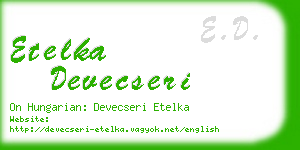 etelka devecseri business card
